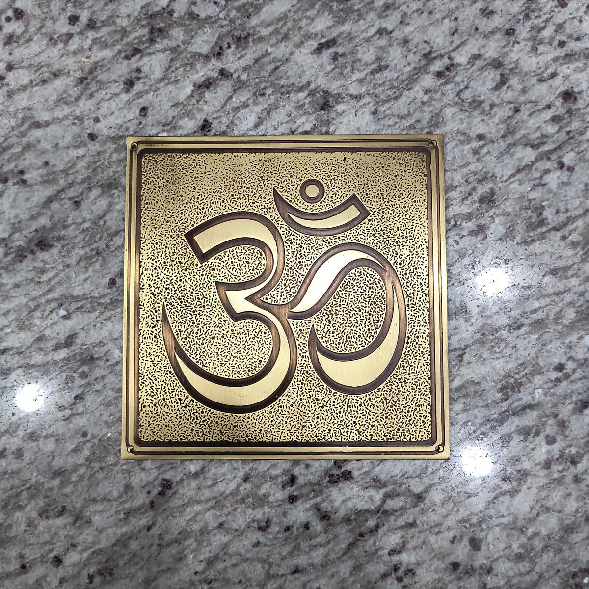 Brass Strip Plate OM 150mm x 150mm Brass Material Antique Finish PP