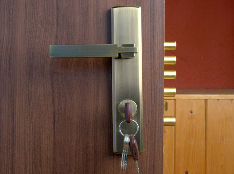 Europa Main Door Lock H347AB LH 2CK Lockable Knob Antique Finish