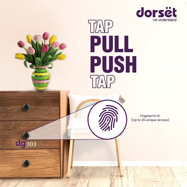 Dorset Digital Fingerprint Digital Drawer Lock code DG303 Black