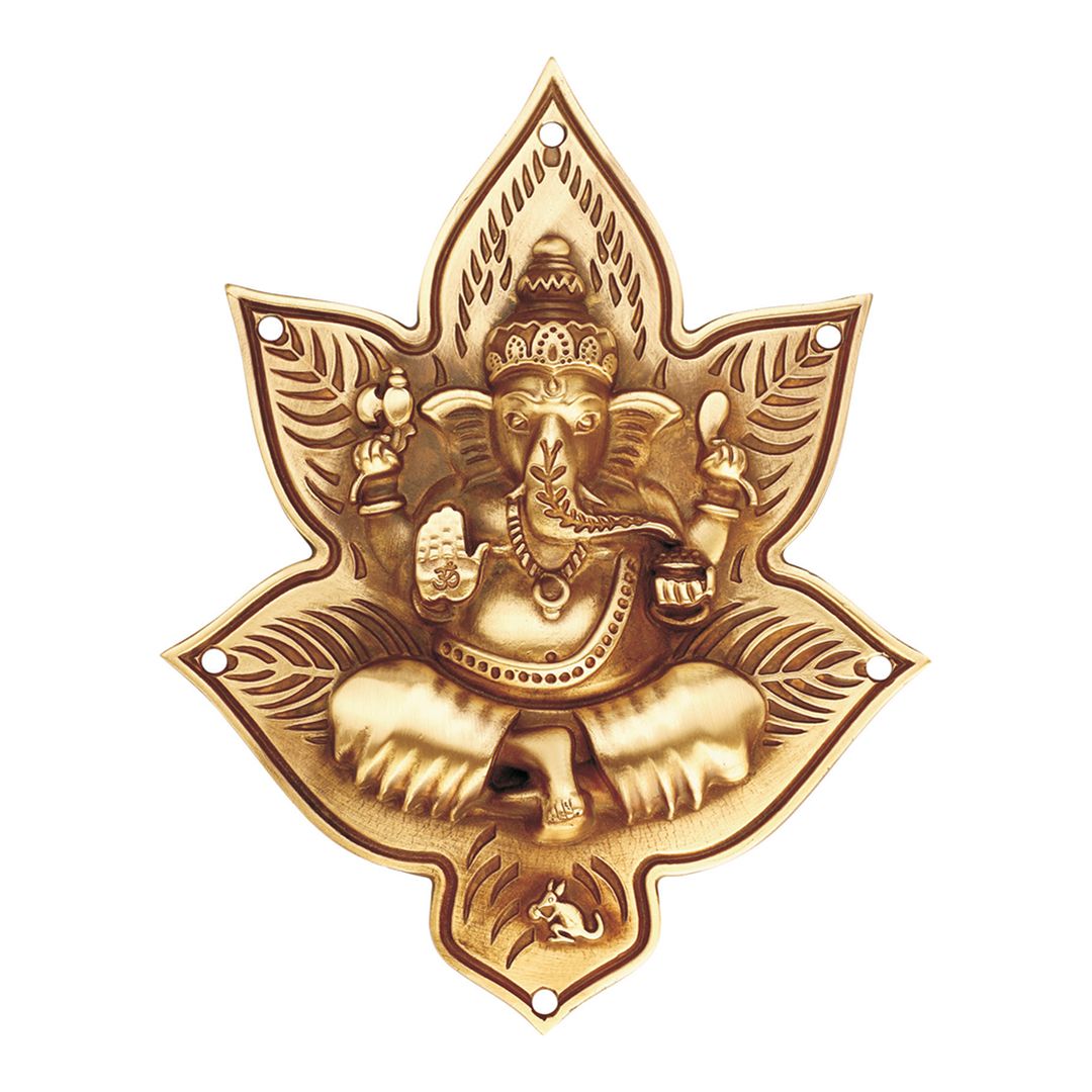 Kamal Ganpati Ji 185x172mm Brass Material Antique Finish PP
