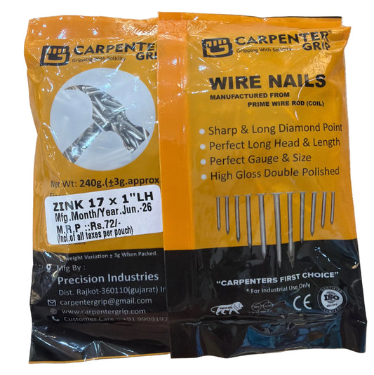 Zinc Coating Nails Headless 17x1” 240gm