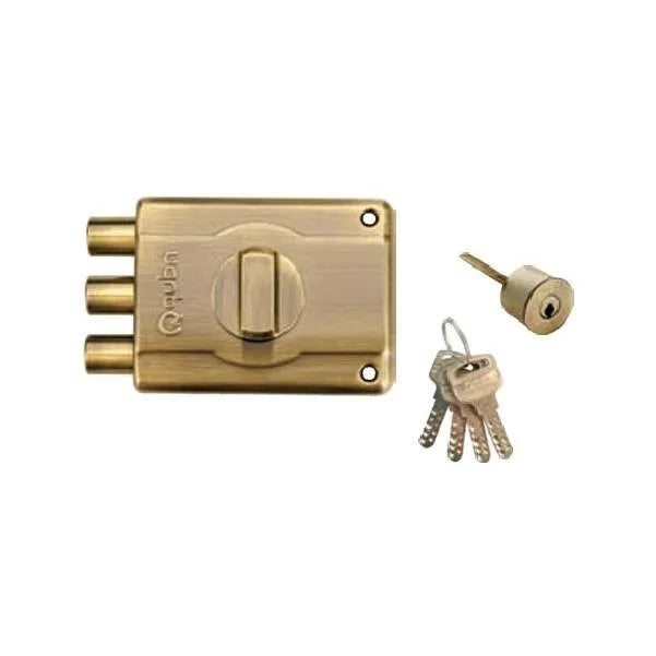 Quba Main Door Lock Q254 Antique Finish
