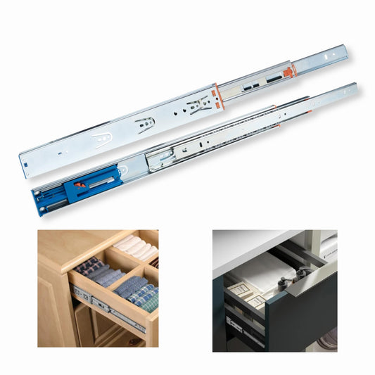 Godrej Telescope Drawer Channel Soft Close 500mm 35 kg Zinc Finish 9675