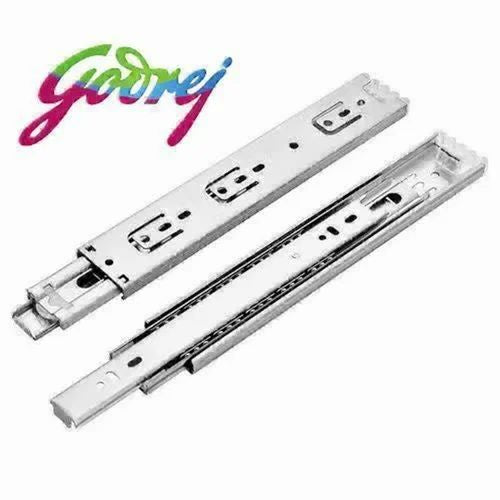 Godrej Telescope Drawer Channel Regular 500mm 35 kg Zinc Finish 6506