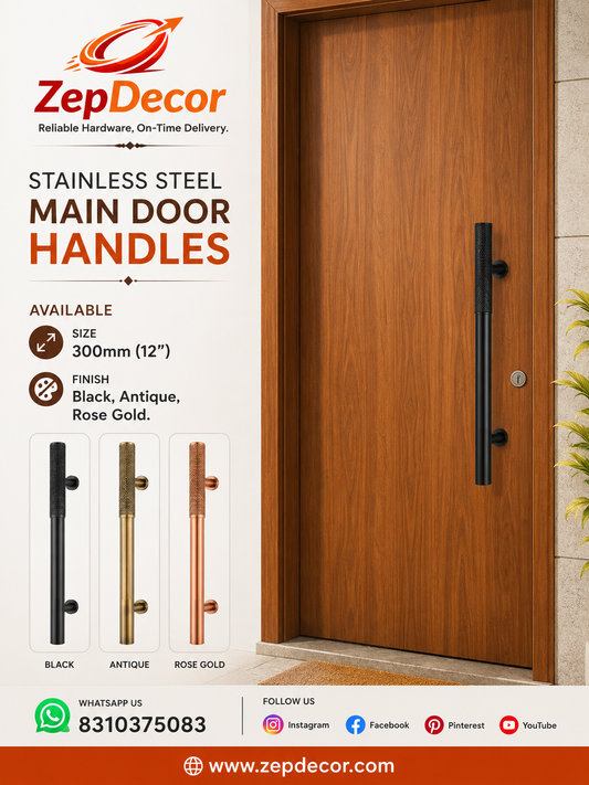 Main Door Handle 12" Stainless Steel Material 809 DRT