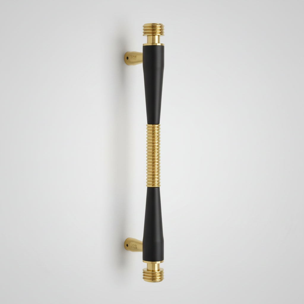Door Pull Handle PSH309 450mm SS Material Black Matt PVD Gold Mirror Finish (BLK/PVD GLDmir) PP