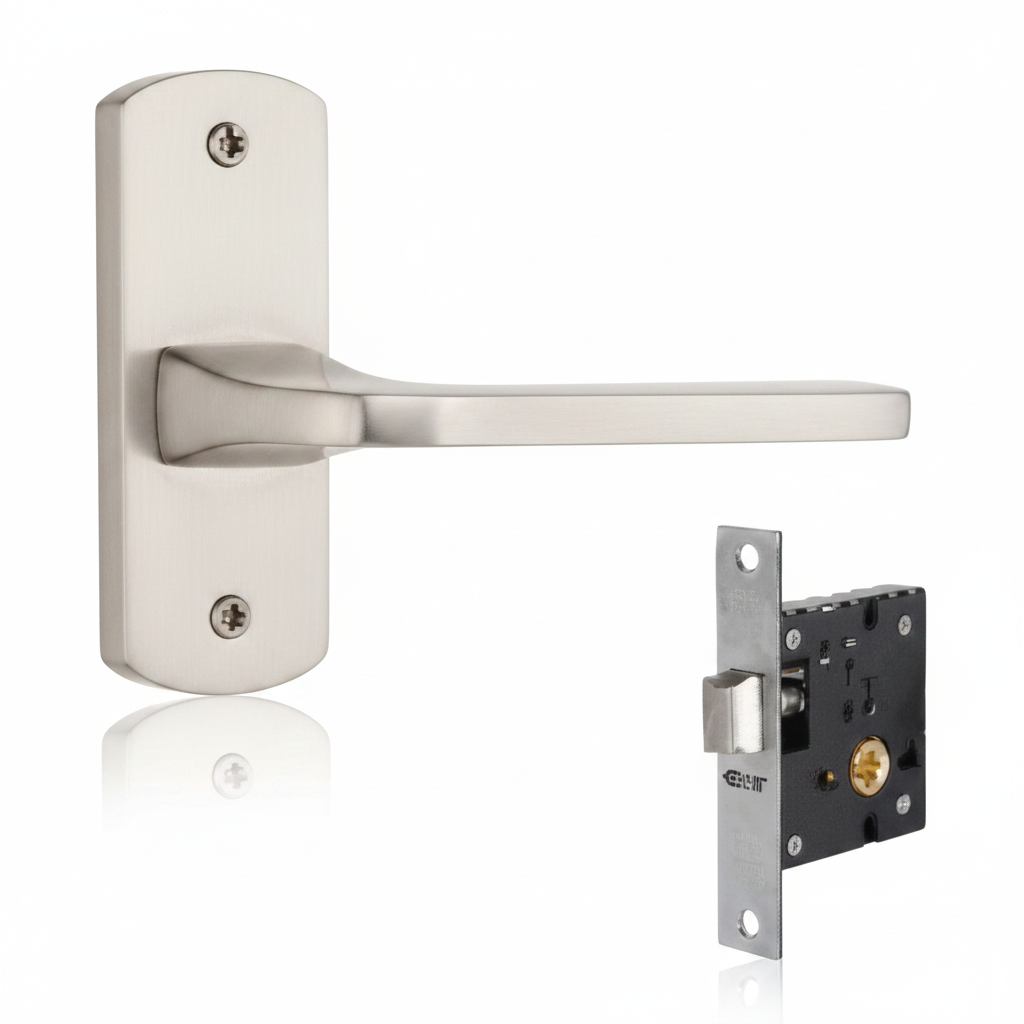 Europa Mortise Baby Lock Latch Combo Set 747SS Model B526B747SS Plate Latch 5" SS Finish