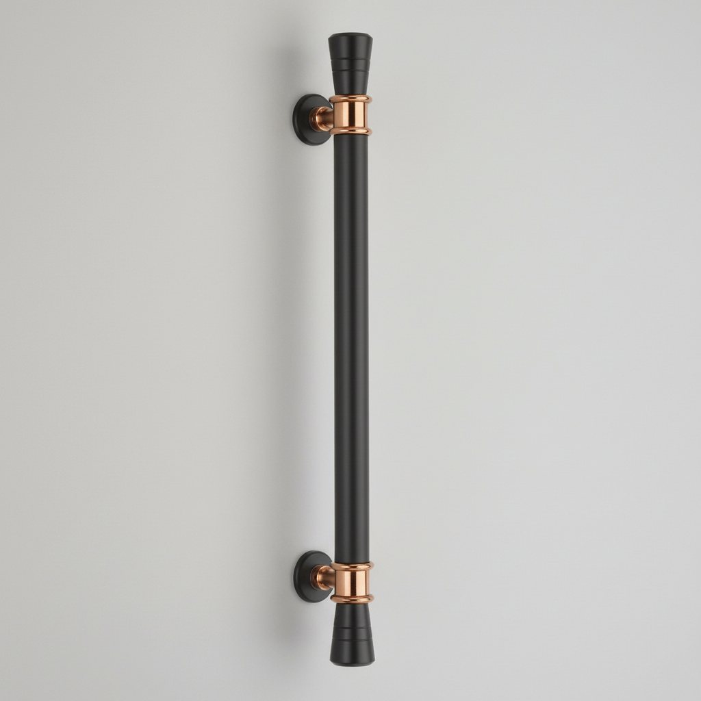 Door Pull Handle PSH307 32x300mm SS Material Black Matt/PVD Rose Gold Mirror Finish PP