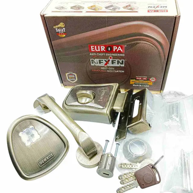 Europa Main Door Lock Model N911AB Nexen Deadbolt 1CK 20P HAN I/S (with Handle)