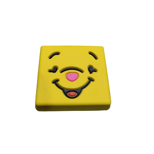 Drawer Knob Material Rubber Yellow Smile Face Design