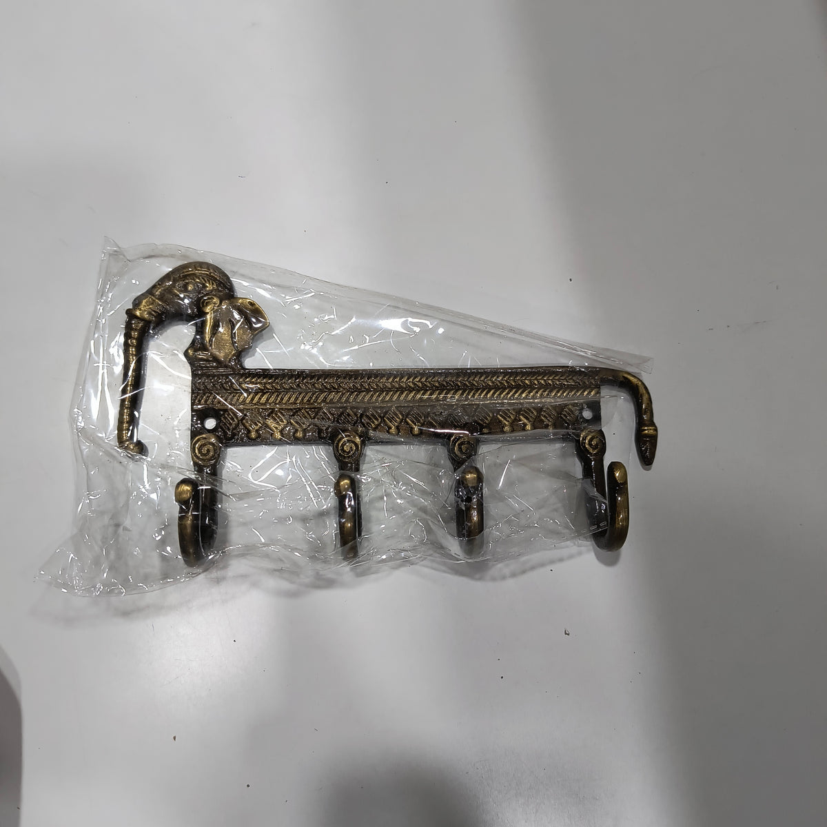 Key Hooks Elephant Brass Material Antique Finish HR
