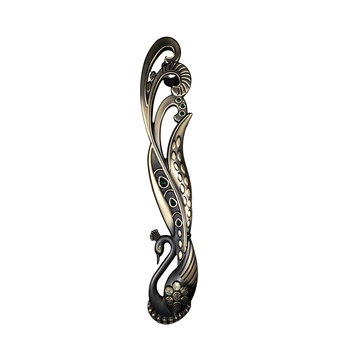 Brass Door Handle Antique Finish Mayur Design 300mm HR