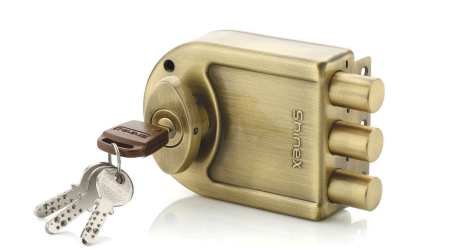 Shinex Main Door Lock Model SA123 Antique Finish 2CK (Both Side Keys)