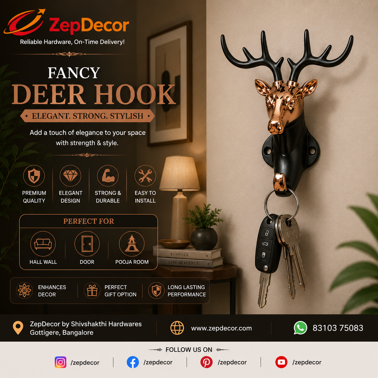 Key Hook Deer