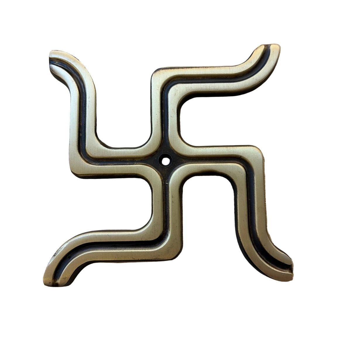 Brass Swastik Statues 90mm Coffee Antique Finish