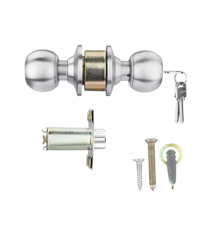 Godrej Door Cylindrical Lock Classic Cylindrical Lock with Key SS Finish 60mm Code 5808