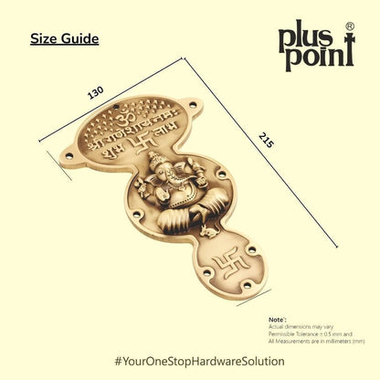Sri Ganeshay Namah with Bell 208x129mm Brass Material Antique Finish PP