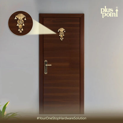 Sri Ganeshay Namah with Bell 208x129mm Brass Material Antique Finish PP
