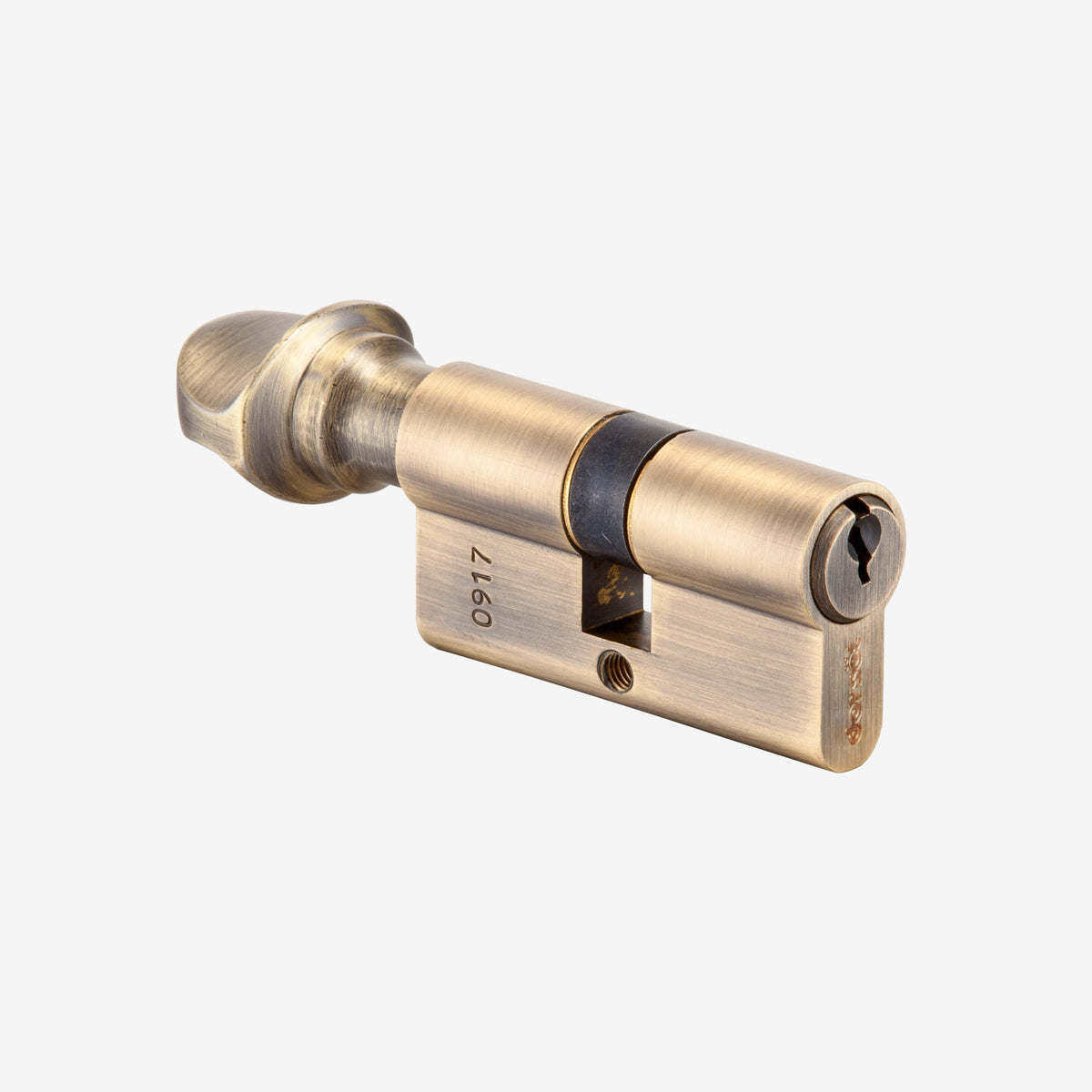 Dorset Pin Cylinder 60mm One Side Key One Side Knob Antique Finish