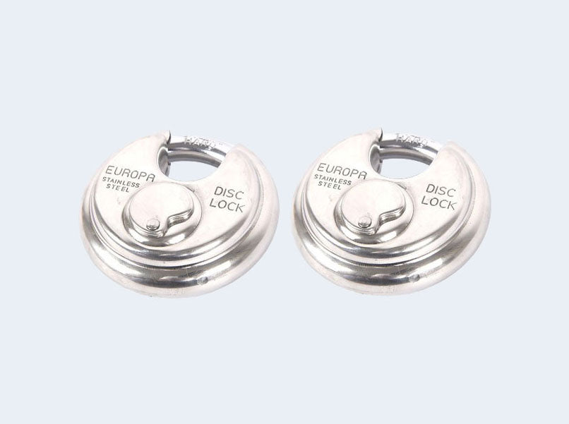 Europa Disc lock SS Finish P370SSTW Twin Blister Pack Common Key