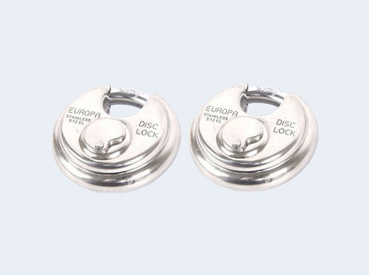 Europa Disc lock SS Finish P370SSTW Twin Blister Pack Common Key