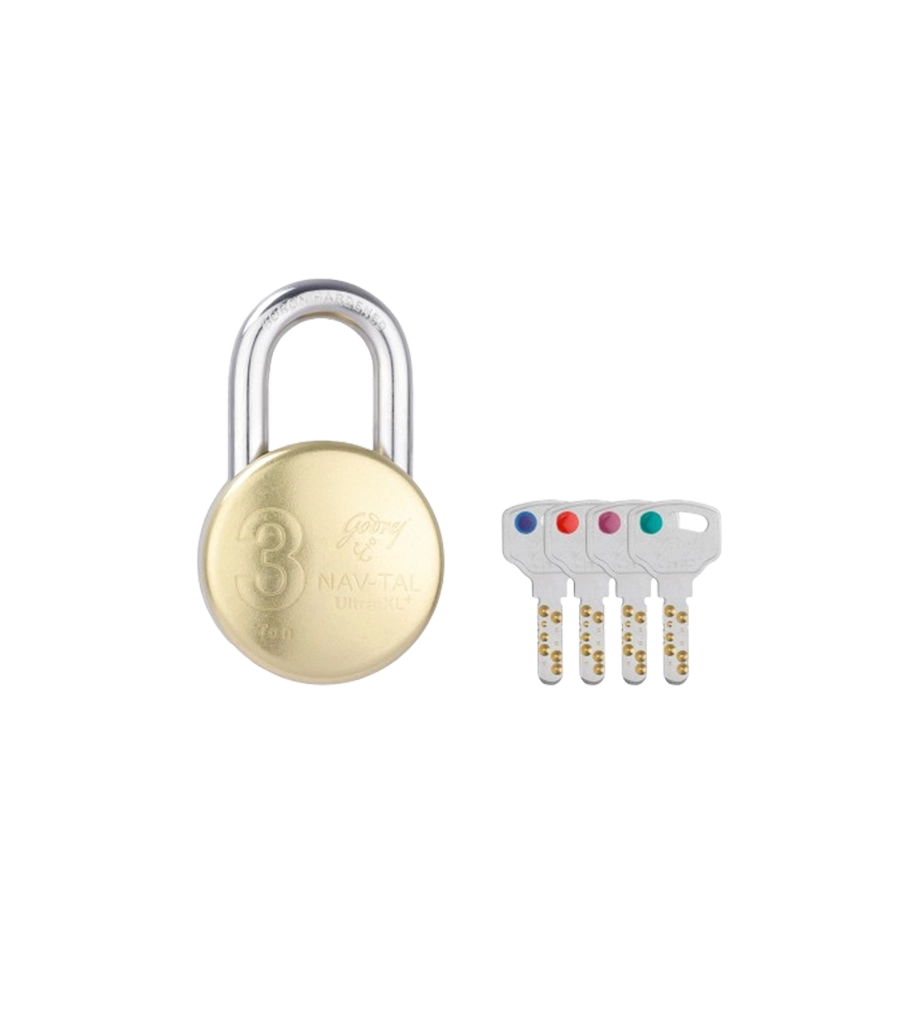 Godrej Padlock Nav-Tal Ultra XL+ 3 Ton 4 Keys Code 5100
