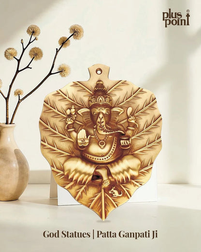 Brass Patta Ganesh ji 185x144mm Brass Material Antique Finish PP