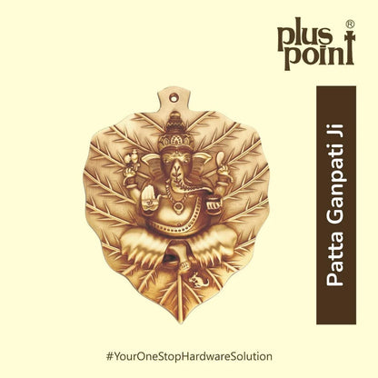 Brass Patta Ganesh ji 185x144mm Brass Material Antique Finish PP