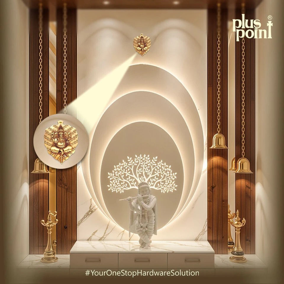 Brass Patta Ganesh ji 185x144mm Brass Material Antique Finish PP