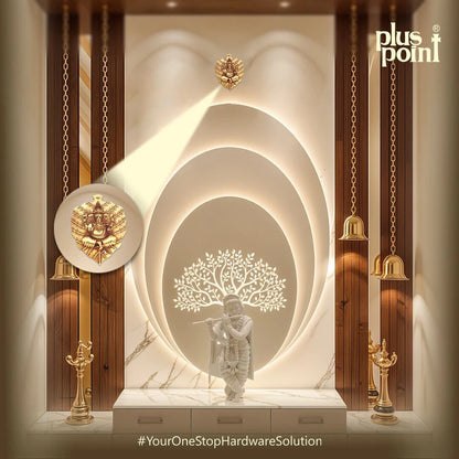 Brass Patta Ganesh ji 185x144mm Brass Material Antique Finish PP