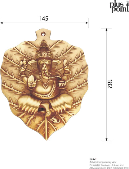 Brass Patta Ganesh ji 185x144mm Brass Material Antique Finish PP