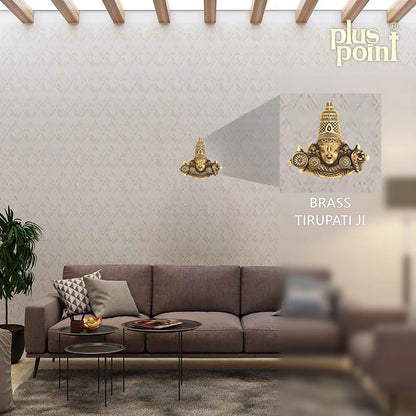 Brass Tirupati Ji 160x165mm Brass Material Antique Finish PP