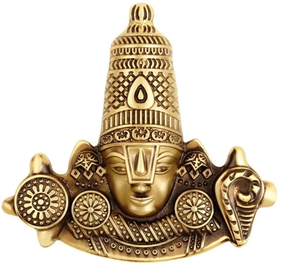 Brass Tirupati Ji 160x165mm Brass Material Antique Finish PP