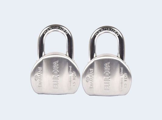 Europa Diamant Padlock Model L358SSTW Lock Twin Pack Common Key