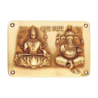 Brass Laxmi and Ganapati Size 150x100mm Brass Material Antique Finish PP