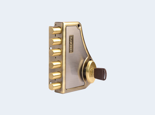 Europa Main Door Lock H341AB Hexabolt Antique Finish