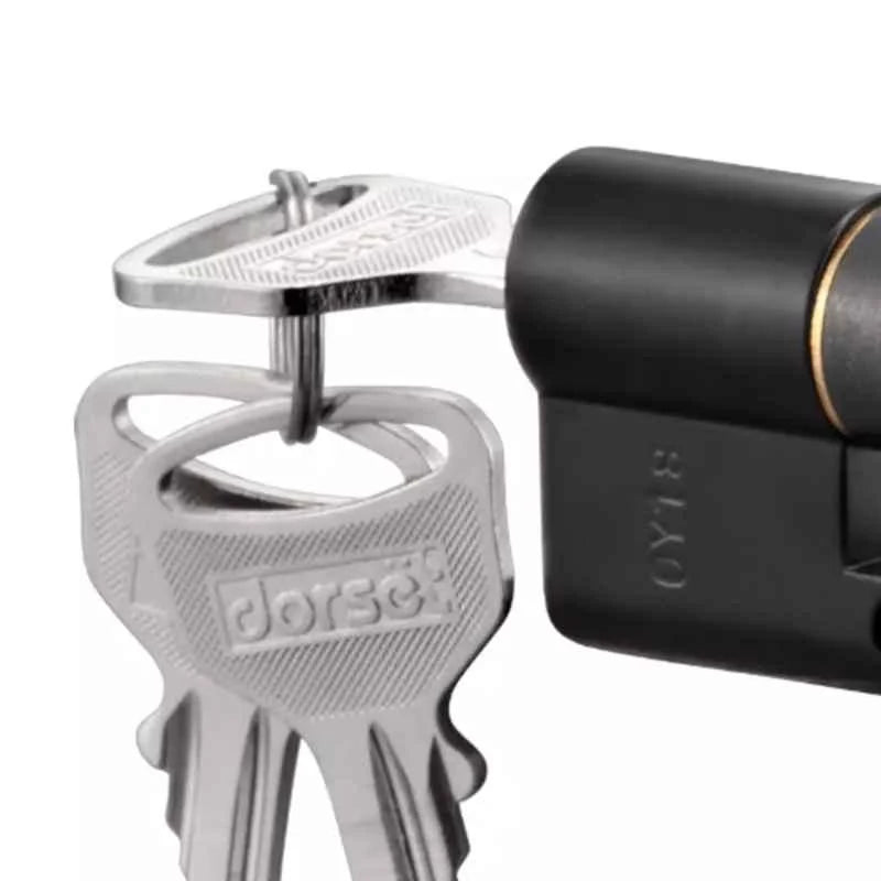 Dorset Pin Cylinder 60mm One Side Key One Side Knob Black Finish
