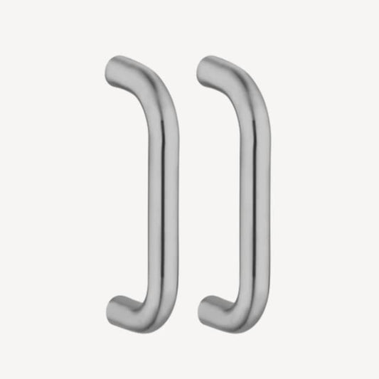 Dorset Glass Door D Type Pull Handle 22x200mm SS Finish Oval Shape