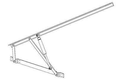 Bed Fitting 5' Feet Frame (5mm) Gas Pump 17" 150 Kg Capacity A147 Silver Finish DRT