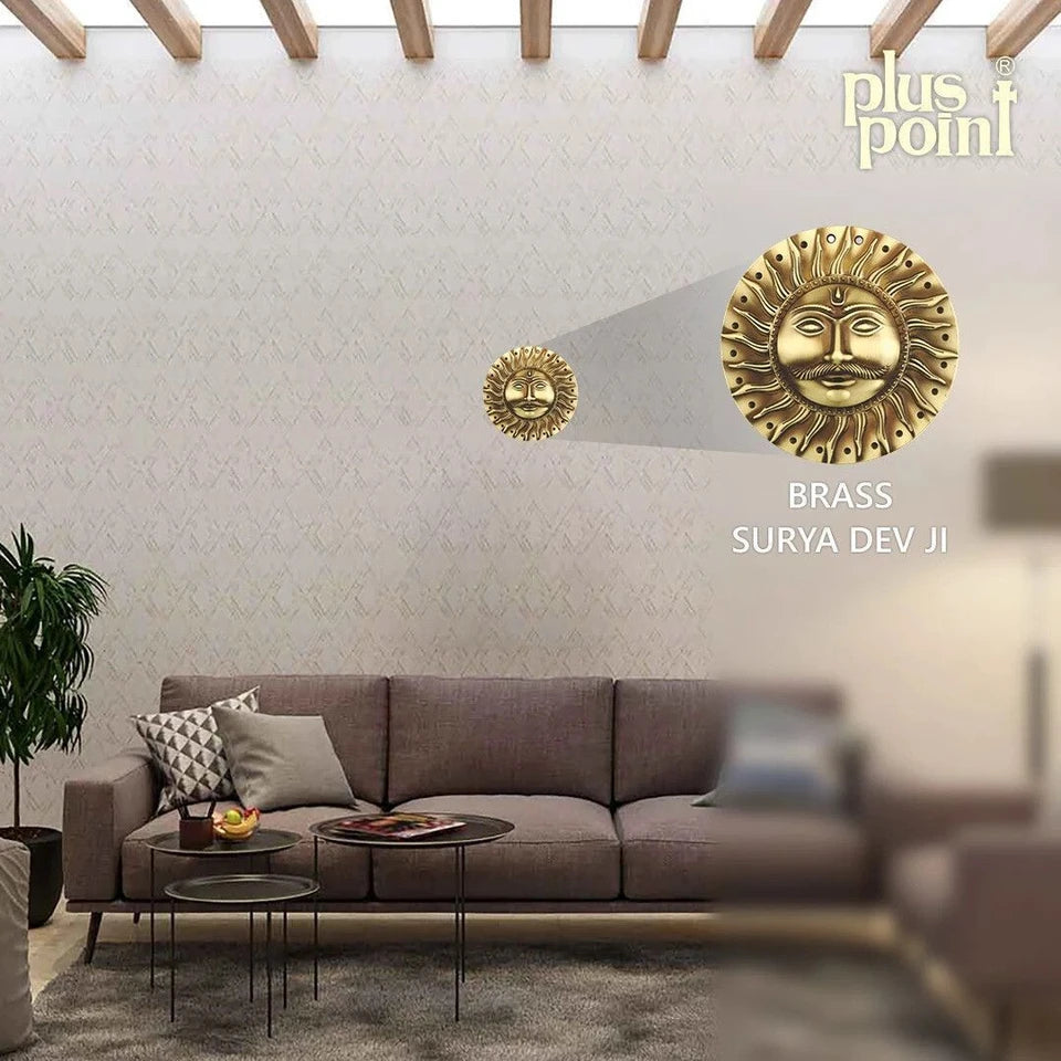 Brass Surya Dev Ji 153mm Brass Material Antique Finish PP