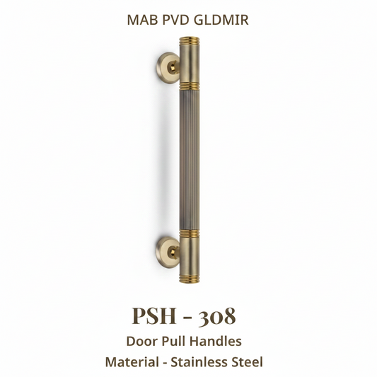 Main Door Handle SS Material Antique Finish 300mm Model PSH308 PP