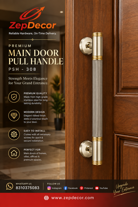 Main Door Handle SS Material Antique Finish 300mm Model PSH308 PP