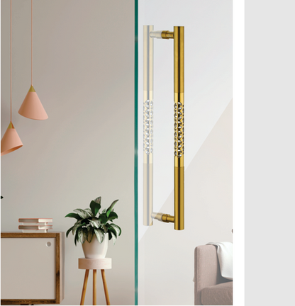 Shinex Main Door Handle 350mm Gold Finish SN308