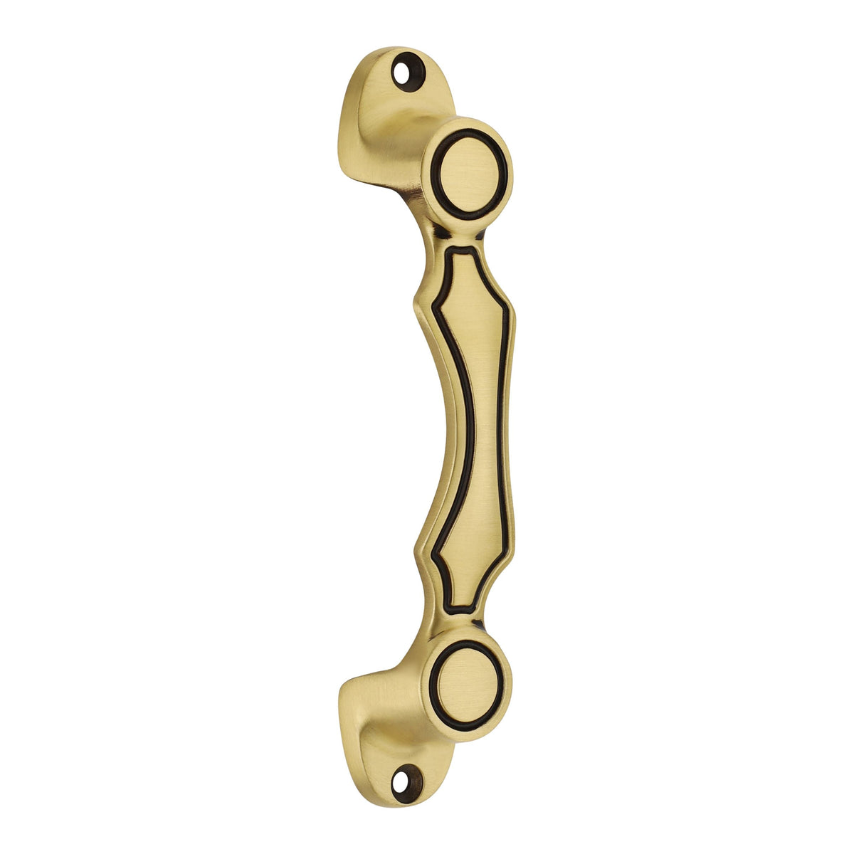 Brass Door Handle Calice Antique Finish 165mm Front Screws PP