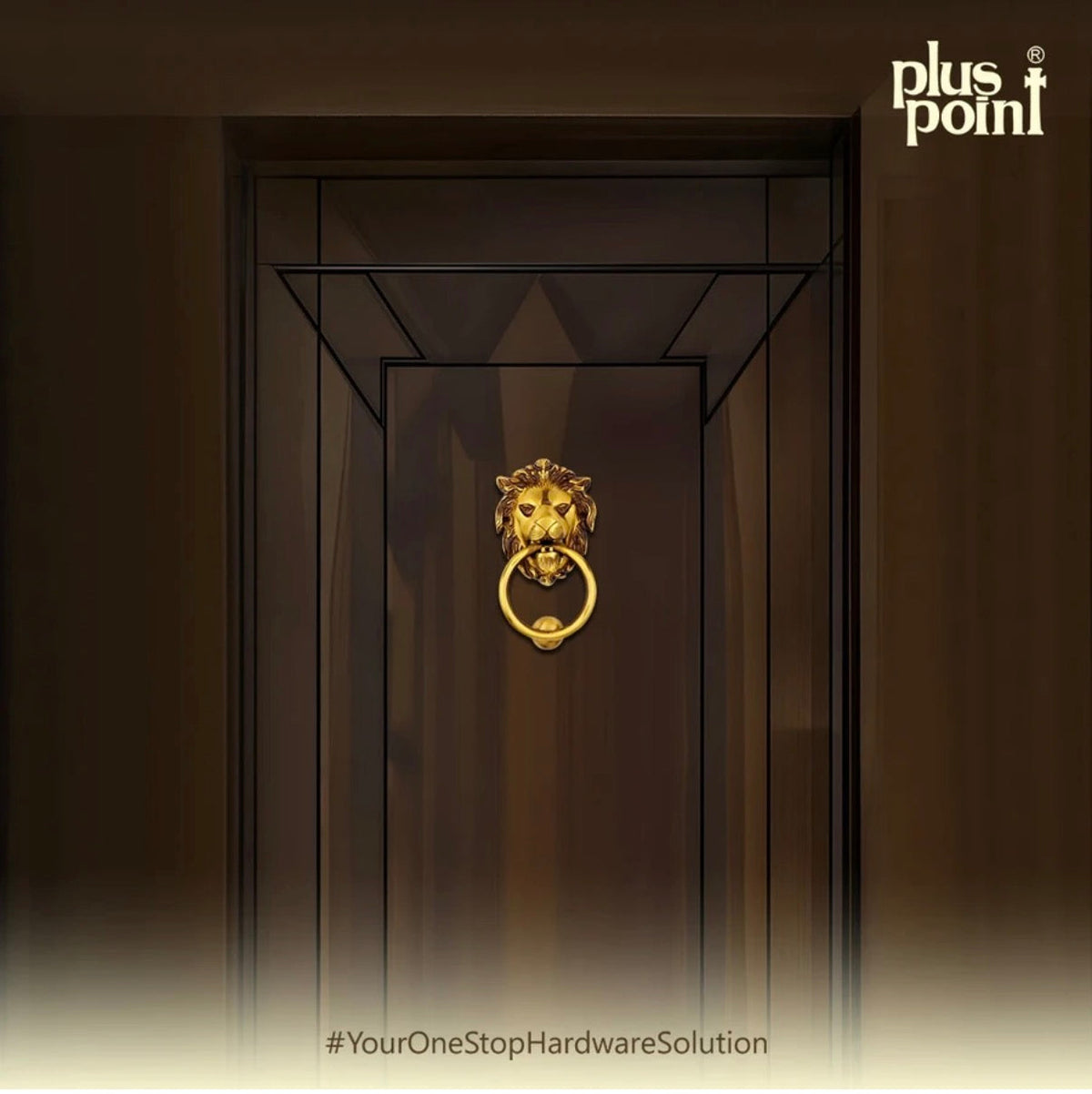 Door Knocker Lion 115mm Brass Material Coffee Antique Finish PP