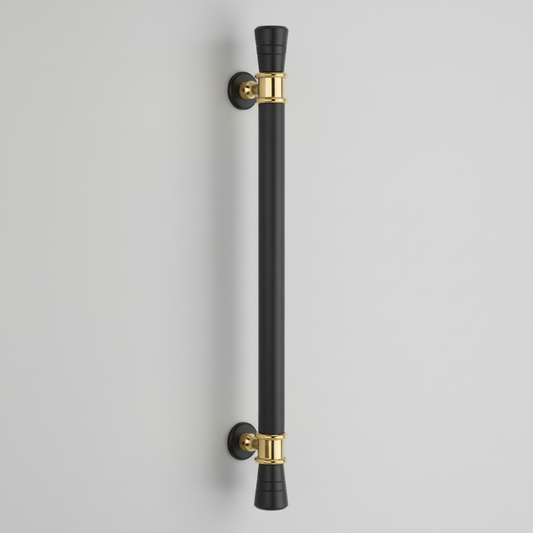Door Pull Handle PSH307 32x300mm SS Material Black Matt/PVD Gold Mirror Finish (BLK/PVD GLDmir) PP