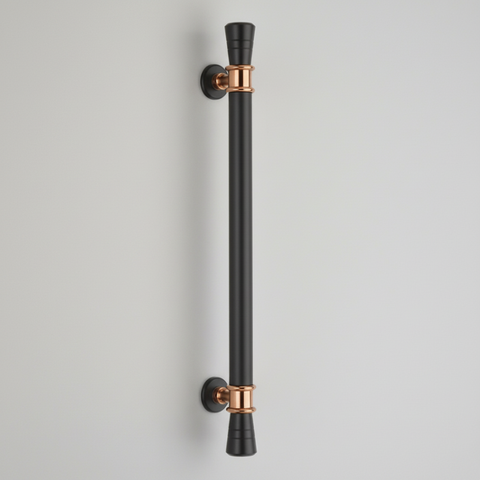 Door Pull Handle PSH307 32x450mm SS Material Black Matt/PVD Rose Gold Mirror Finish PP