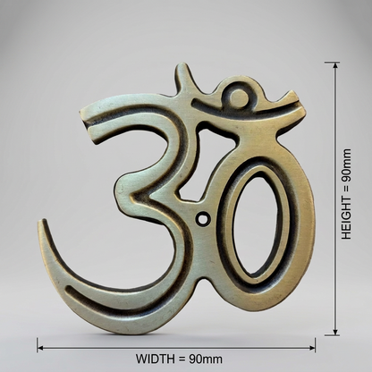 Brass OM God Status 90x90mm Coffee Antique Finish PP