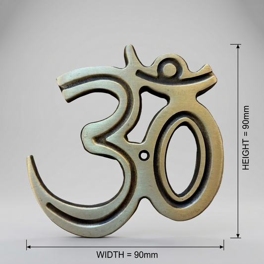 Brass OM God Status 90x90mm Coffee Antique Finish PP