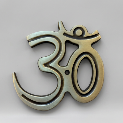 Brass OM God Status 90x90mm Coffee Antique Finish PP